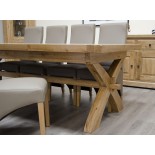 Deluxe Oak Super X Leg Extending Dining Table